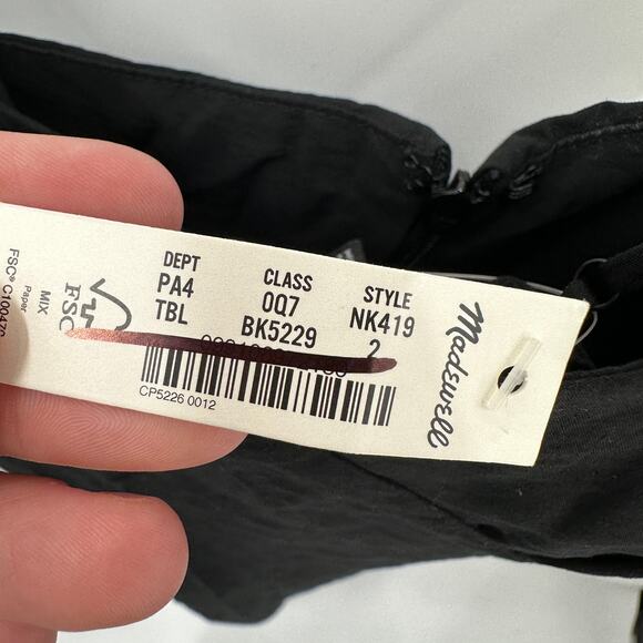 MADEWELL NWT The Layton Midi Slip Dress in Black // 2 - Picture 11 of 16